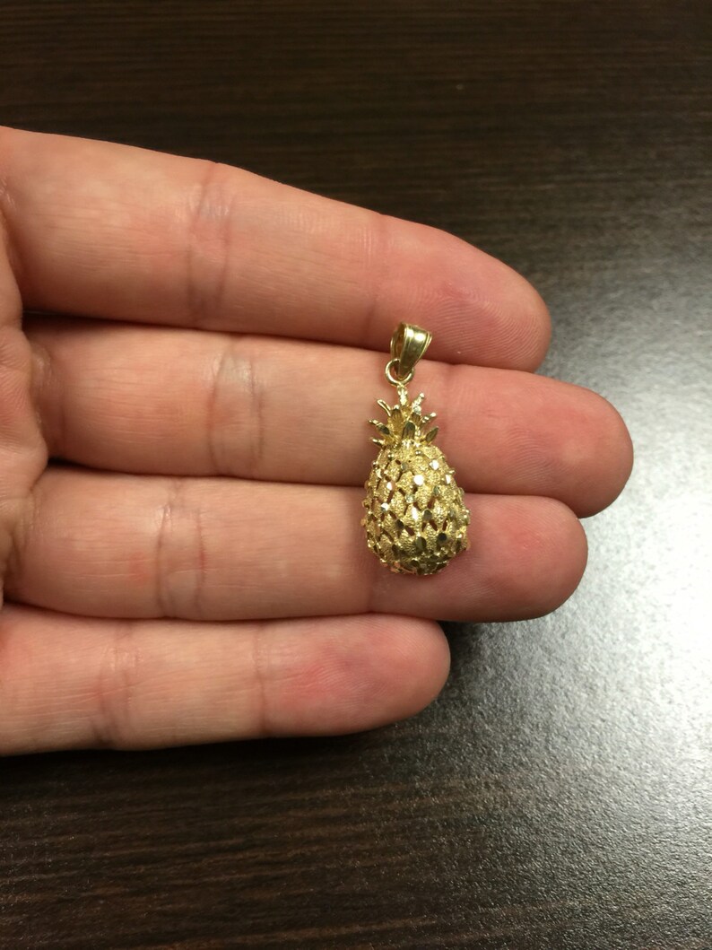 14k Rose Gold Pineapple Necklace