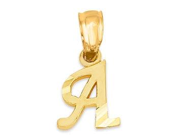 Gold Dainty Initial Necklace, 10k or 14k Gold Letter Charms Minimal Personalized Gift for Women Initial Jewelry 1st Anniversary Gift for Her