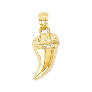 Gold Wolf Tooth Pendant available in 10k or 14k - Strength and Courage Jewelry Gifts