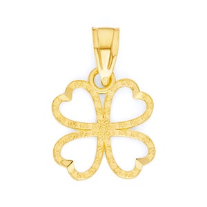 10k Yellow Gold Four Leaf Clover Necklace