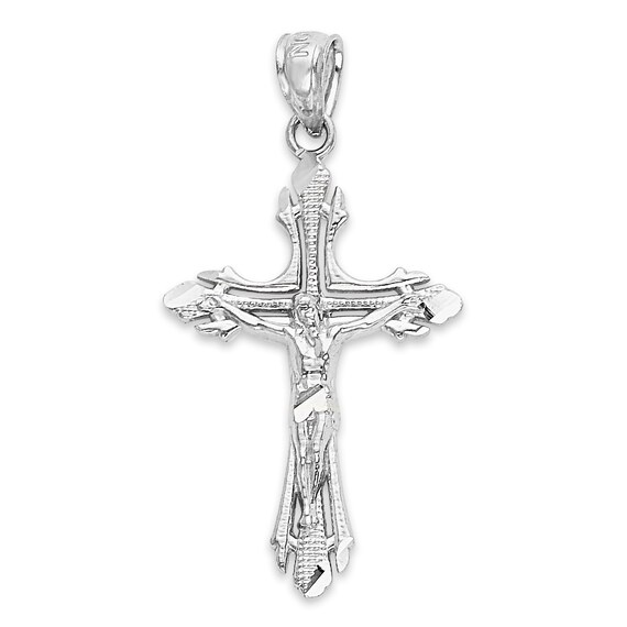 10k Real Solid Gold Crucifix Necklace 