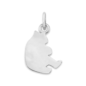 925 Sterling Silver Panda Charm with Jump Ring, Adorable Bear-Inspired Jewelry, Animal Accessory for Bracelets and Necklaces