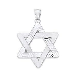 Sterling Silver Star of David Pendant: Jewish Jewelry Gift