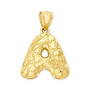 Pingente de letra dourada colar inicial grande 10k e 14k pingente inicial de ouro colar hip hop joia personalizada presente de aniversário de 21 anos para ela