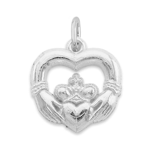 Mini Sterling Silver Claddagh Charm: Good Luck Friendship Jewelry