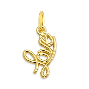 Massiver 10k / 14k Gold Liebesknoten Anhänger - Zierlicher Charm Romantischer Schmuck Ausdruck der Positivität und Selbstliebe