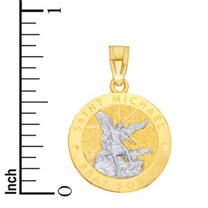 10k massivt guld Sankt Mikael-hänge: Skyddssmycke i gåva bild 6