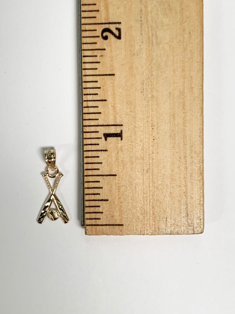 10k Gold Baseball Bat Charm for Charm Bracelet Small Gold Etsy