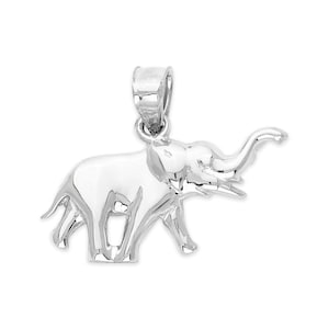 Srebrny naszyjnik ze słoniem, 925 Sterling Silver Elephant Jewelry Wisiorek na szczęście Prezent dla miłośnika zwierząt Biżuteria przyrodnicza, Prezenty na szczęście dla kobiet