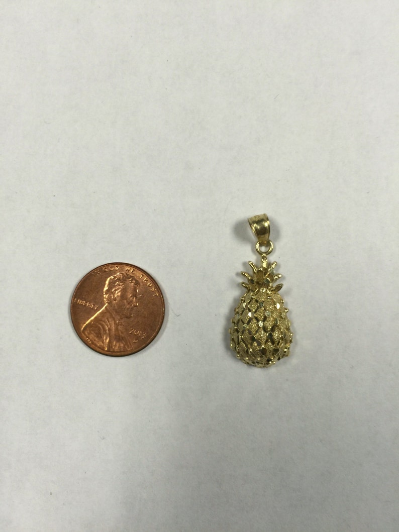 14k Rose Gold Pineapple Necklace