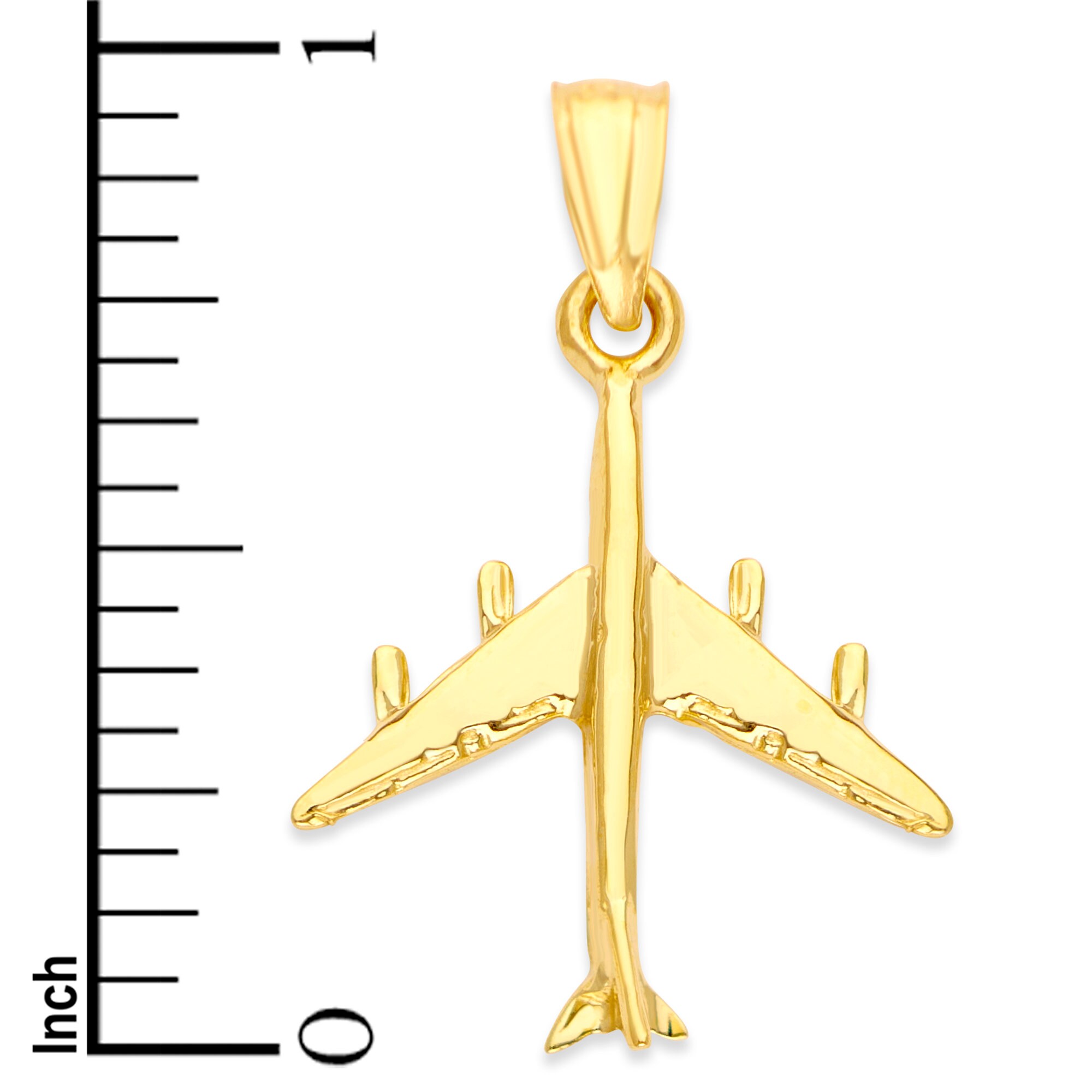 10k Real Solid Gold Airplane Necklace Gifts for Flight Etsy