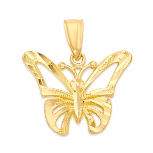 10k Real Solid Gold Butterfly Necklace Butterfly Jewelry for Etsy