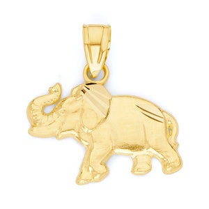 10k Real Solid Gold Elephant Necklace, Elephant Gifts Nature Necklace Animal Lover Gifts Elephant Pendant, Good Luck Necklace Spiritual Gift