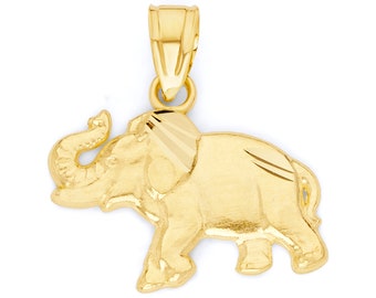 10k Real Solid Gold Elephant Necklace, Elephant Gifts Nature Necklace Animal Lover Gifts Elephant Pendant, Good Luck Necklace Spiritual Gift