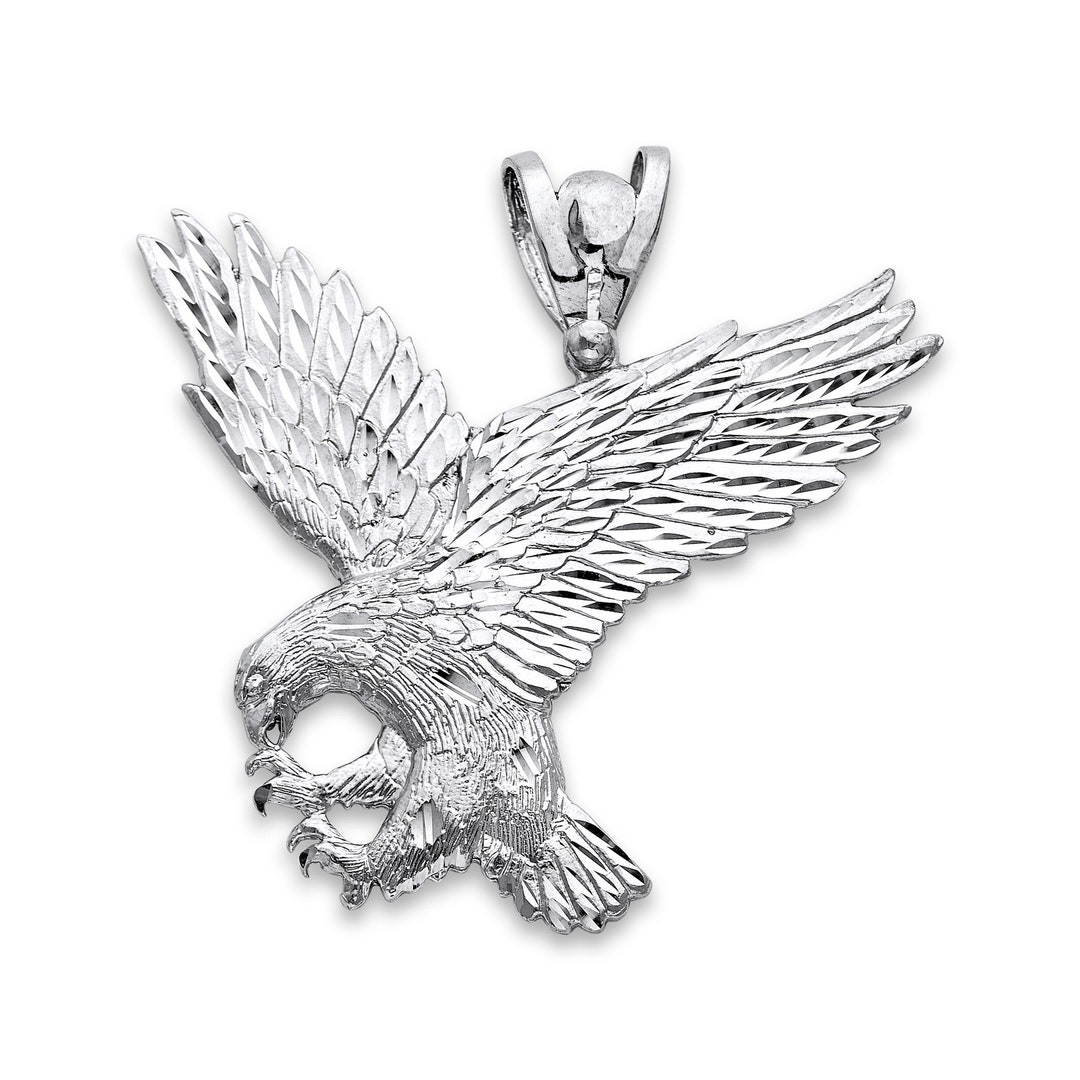 925 Sterling Silver Bald Eagle Pendant, the Symbol of Strength and