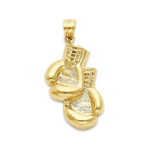 10k/14k Solid Gold Boxing Gloves Pendant - Handmade Fighter Gift