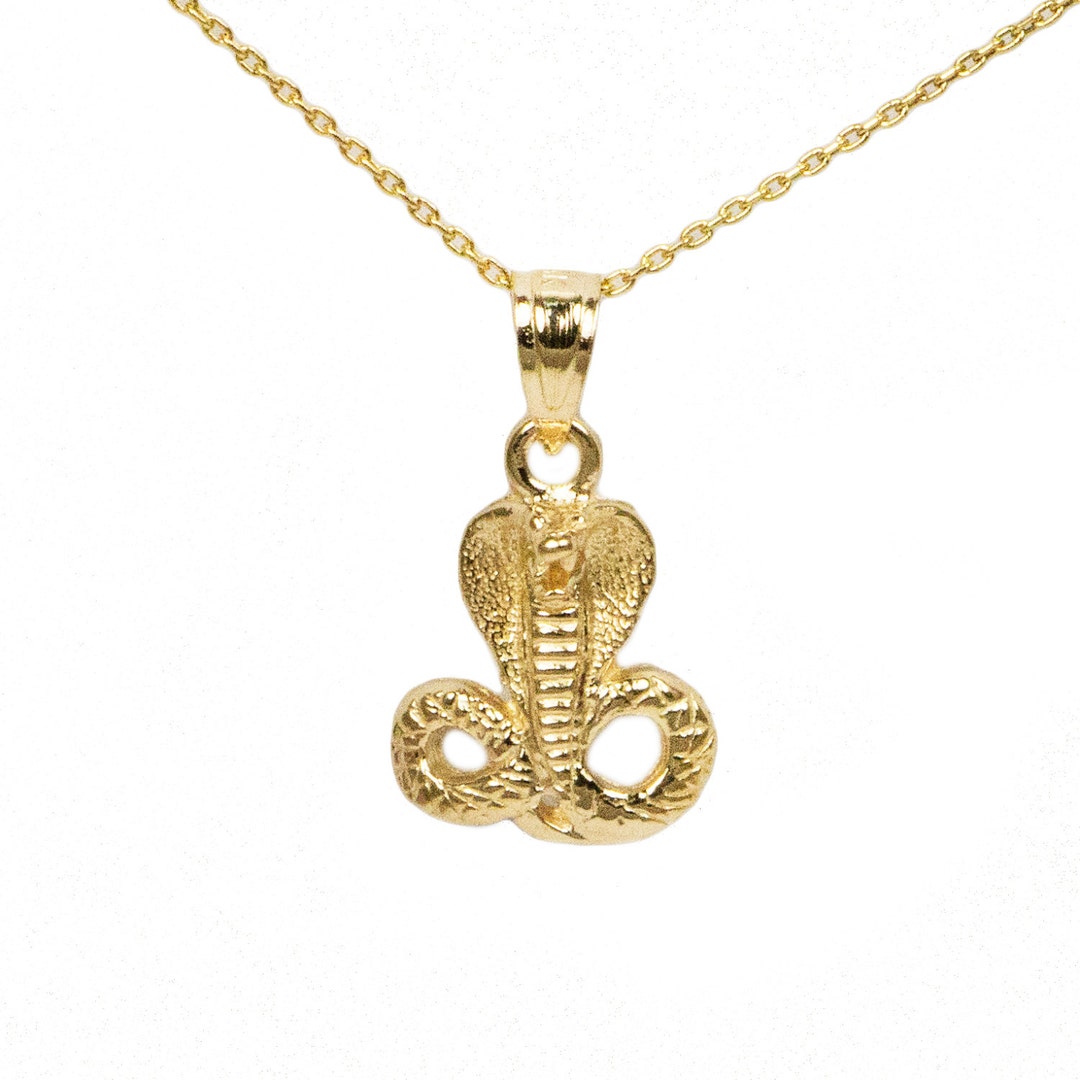 10k Real Solid Gold Cobra Necklace Snake Jewelry Animal Lover Gift for Women Etsy Canada
