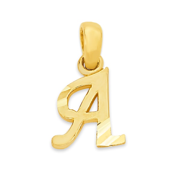 10k Gold Initial Charm Letter Charm for Name Necklace Gifts Etsy