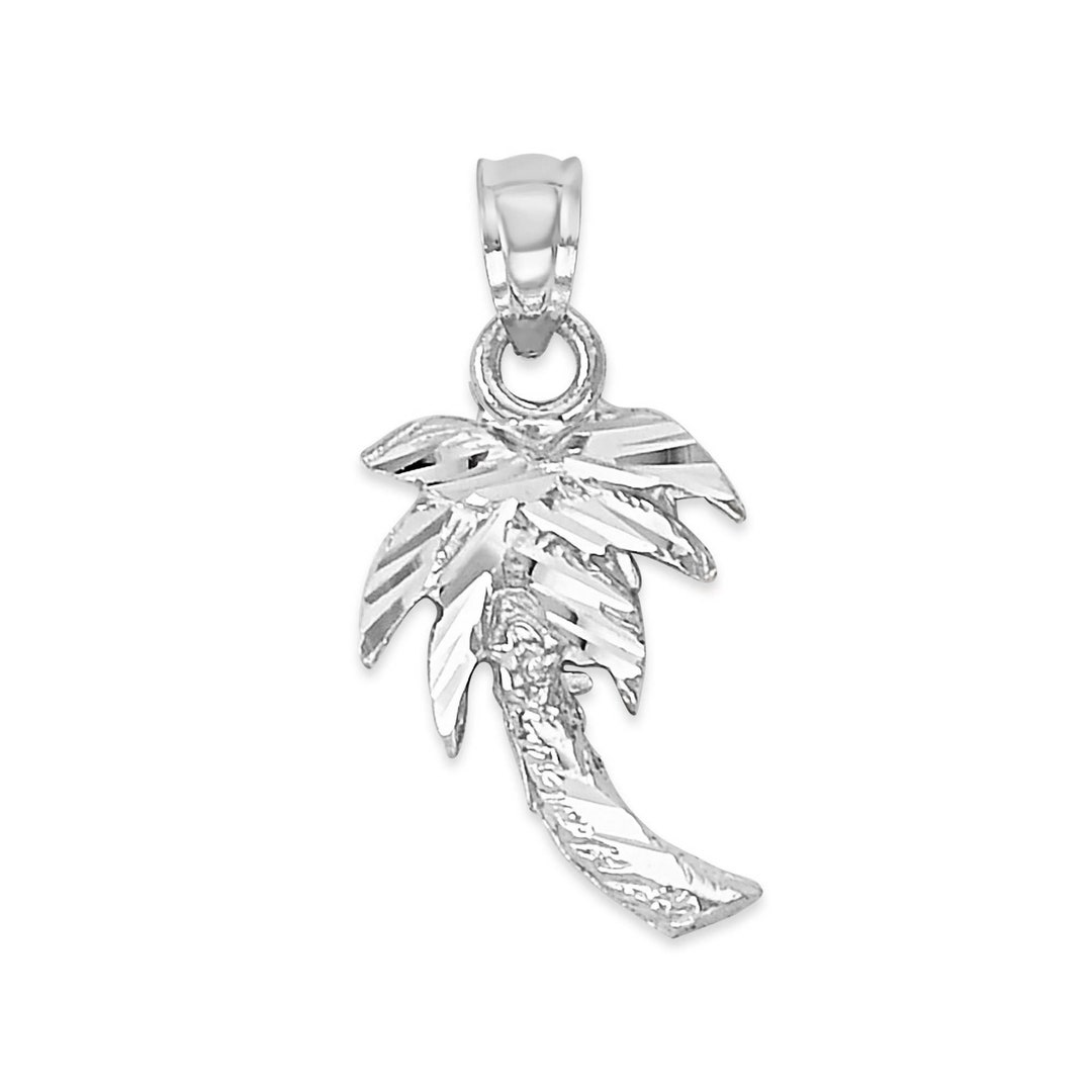 Silver Palm Tree Necklace, 925 Silver Tree Necklace Palm Tree Charm