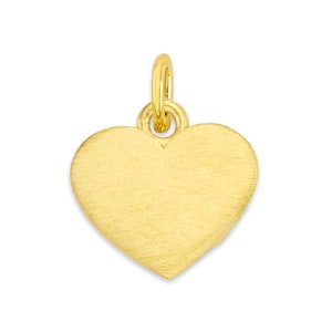 Solid Gold Heart Charm: 10k/14k Romantic Pendant