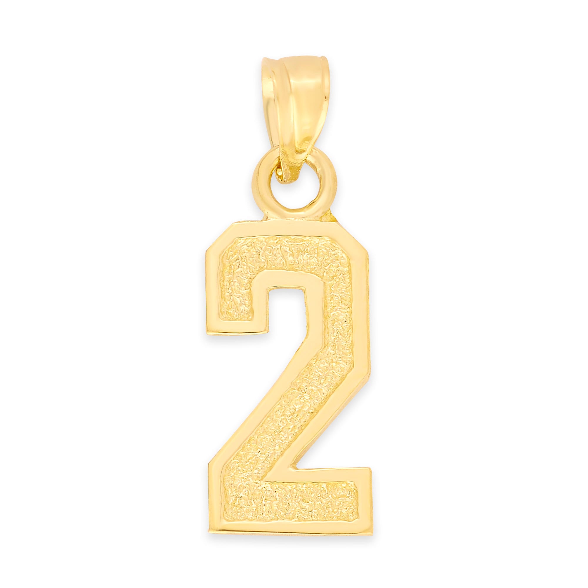 Real 10k Gold Sports Number Pendant Necklace Personalized Etsy