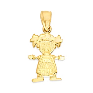 Colgante de oro macizo de 10 quilates para bebé recién nacido, joyería para niña, collar con dije para niño, regalos para mamás, joyería personalizada de oro para bebé para mamá.