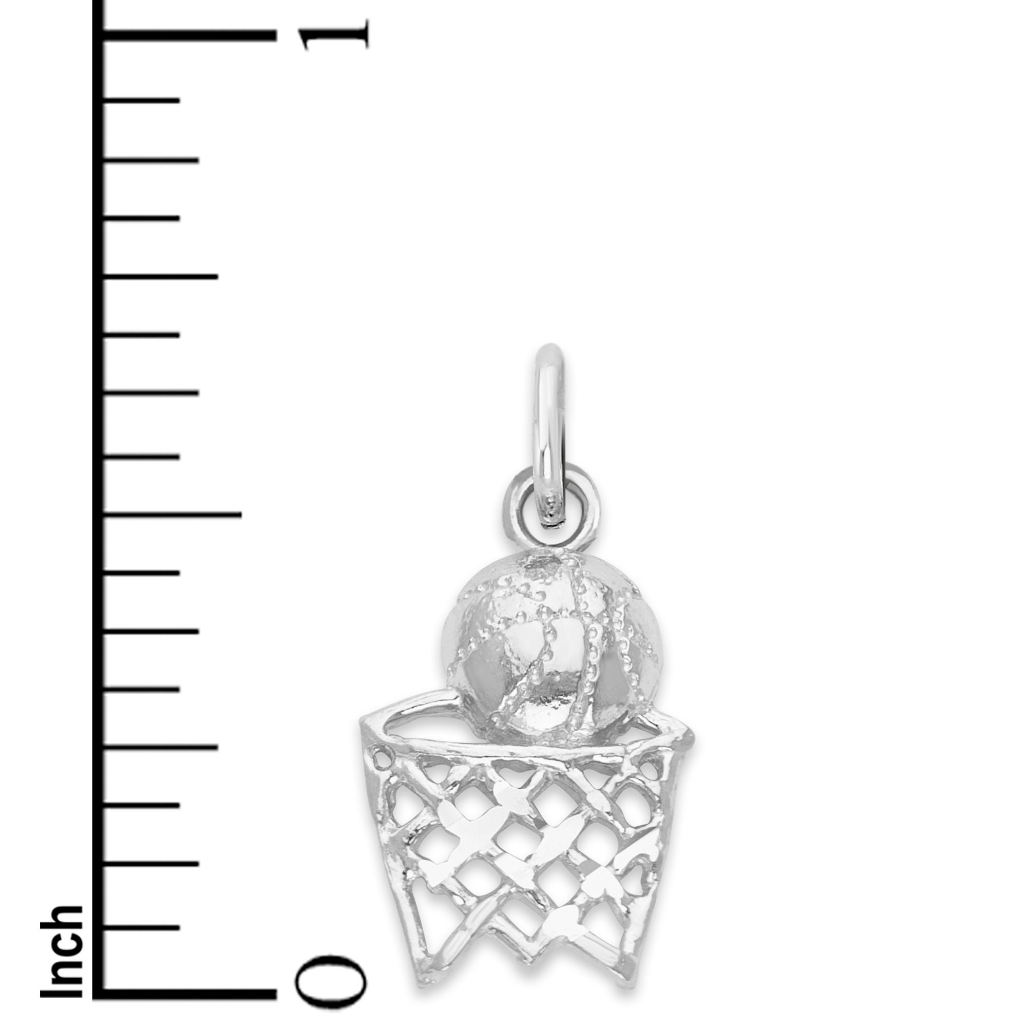 Silver basketball hotsell charm