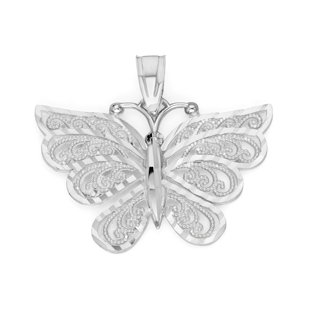 925 Silver Butterfly Necklace Bridal Shower T Butterfly Etsy