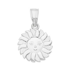 Sterling Silver Sun Pendant Necklace: Handmade Sunshine Jewelry