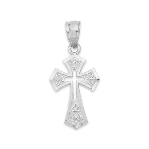 Sterling Silver Cross Pendant: Christian Religious Charm