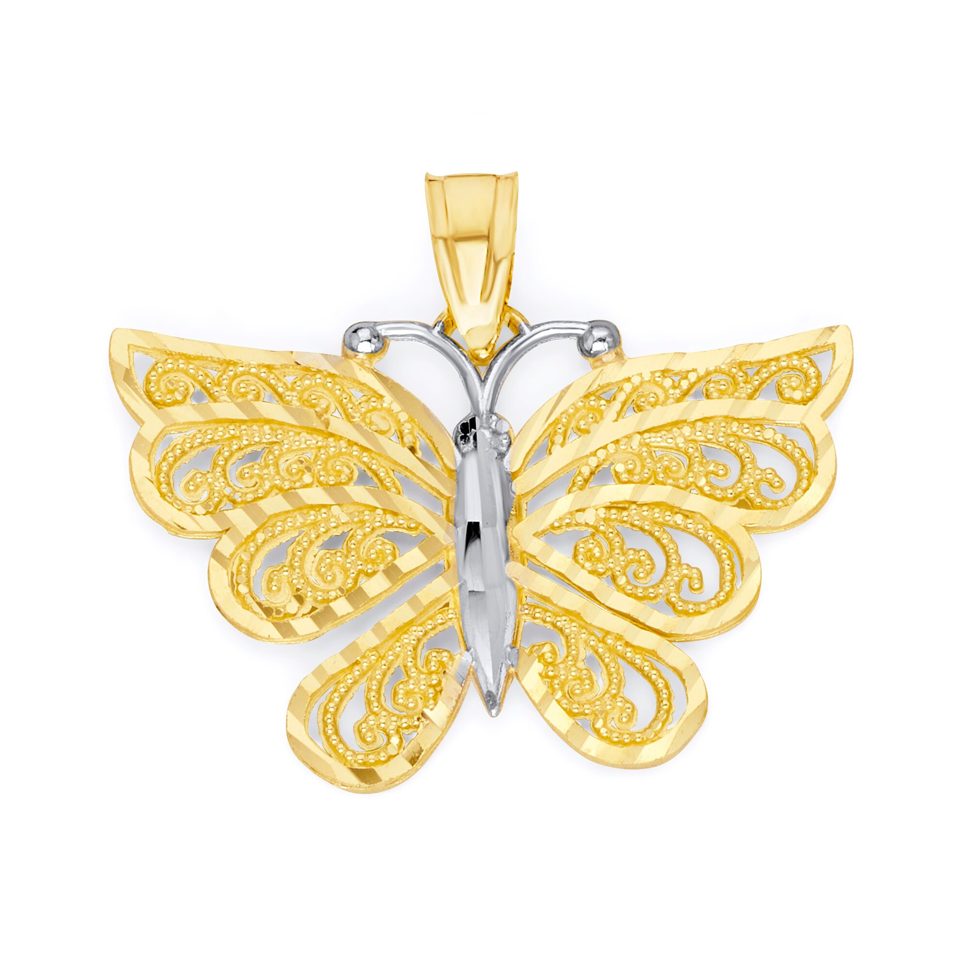10k gold outlet butterfly necklace