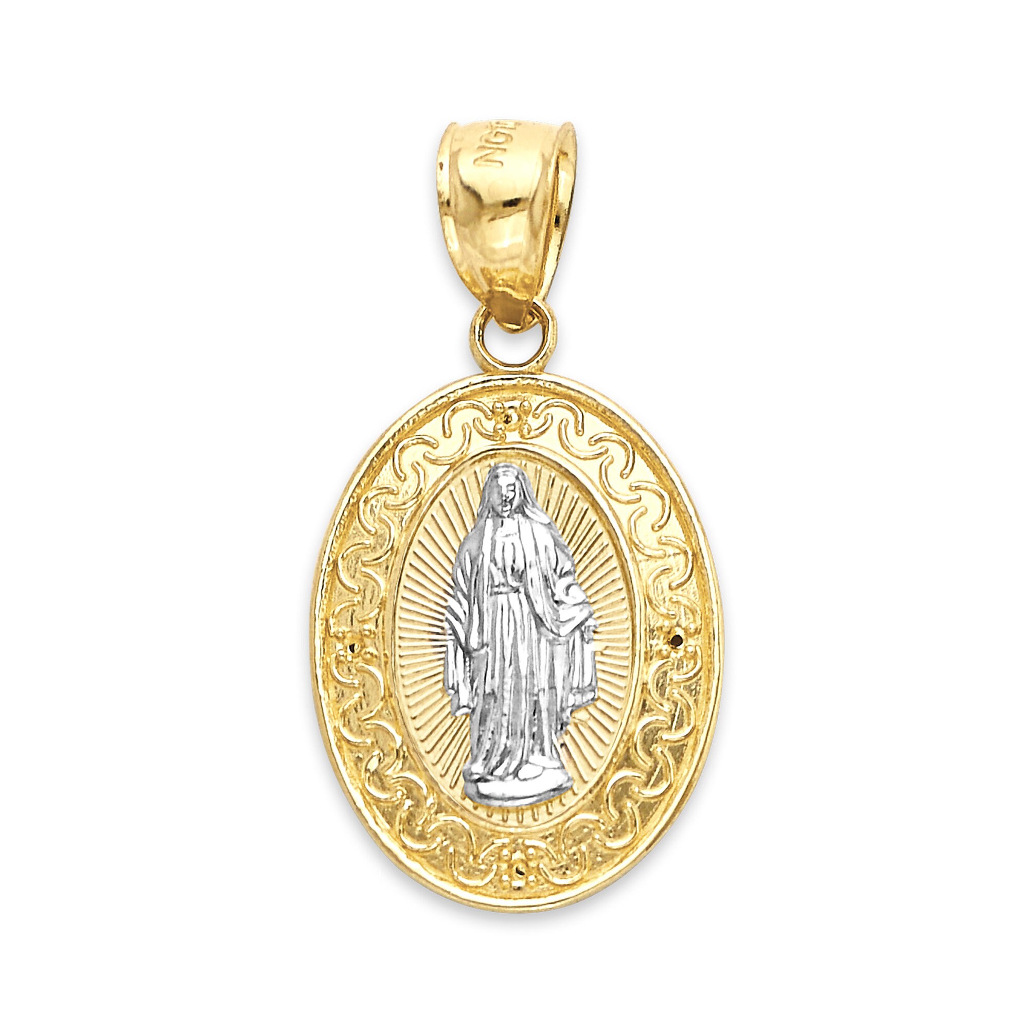 10k/14k Solid Gold Our Lady of Guadalupe Medal - Virgin Mary Pendant - Etsy