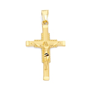 10k Gold Crucifix Necklace: Jesus Piece, Catholic Gift