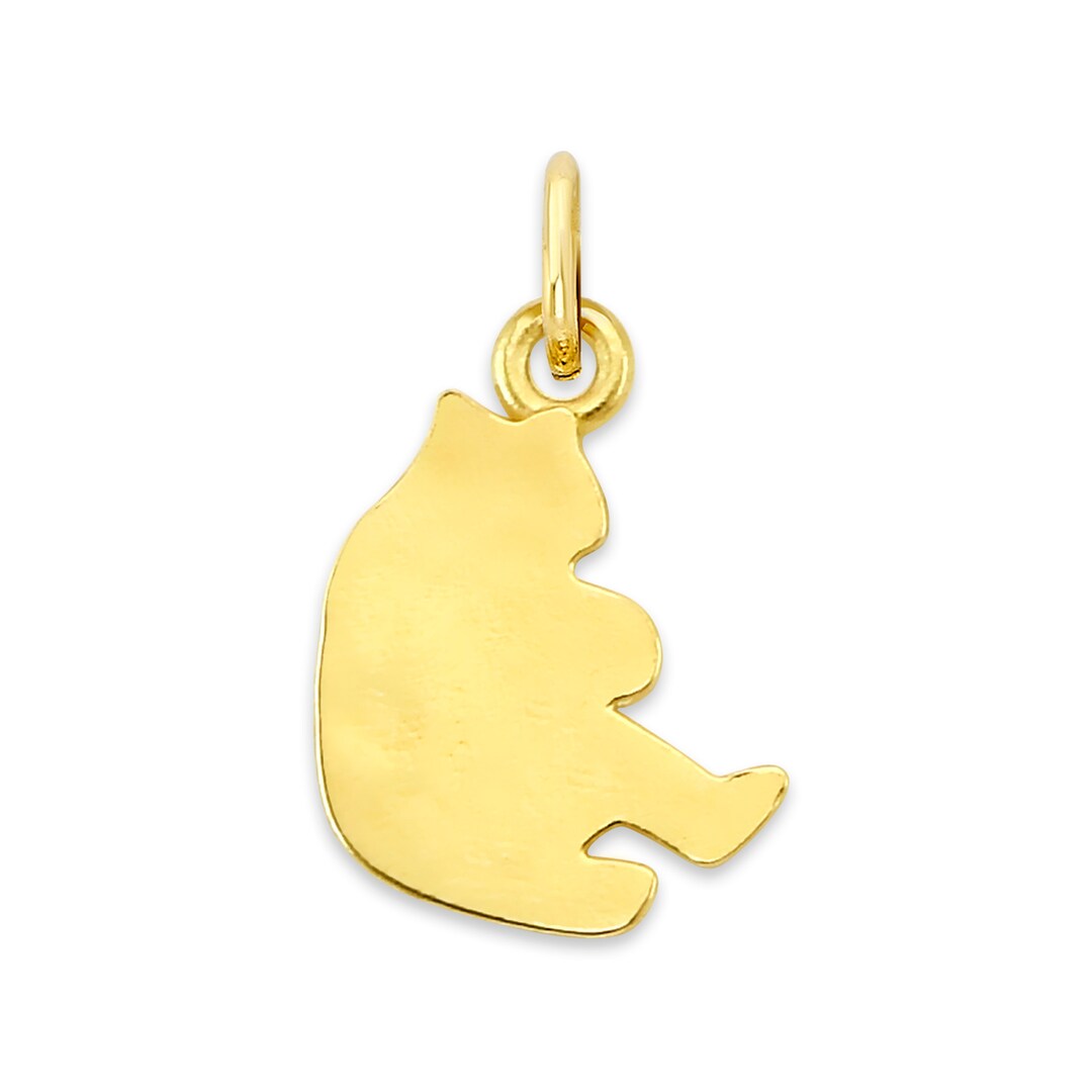 Solid Gold Panda Charm: 10k/14k Adorable Animal Jewelry Accessory - Etsy