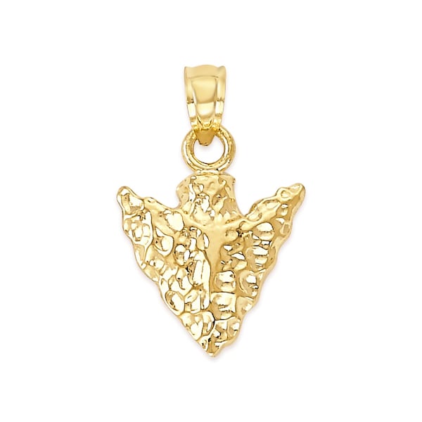 Dainty 10k/14k Solid Gold Arrowhead Necklace: Native American Jewelry