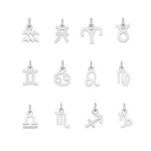 925 Sterling Silver Zodiac Sign Charms Collection - Astrological Symbols for Necklace & Bracelet