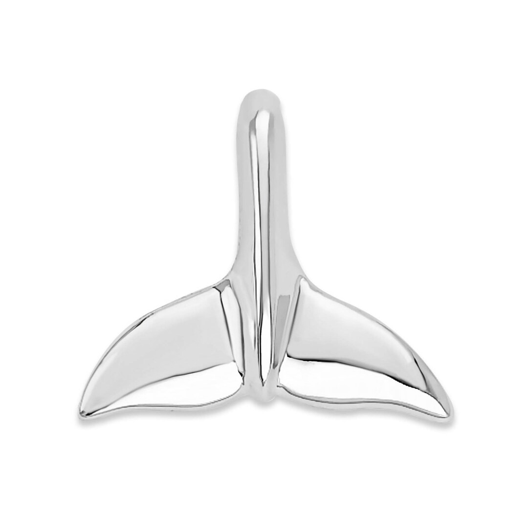Dainty Silver Whale Tail Necklace 925 Sterling Silver Whale Tail