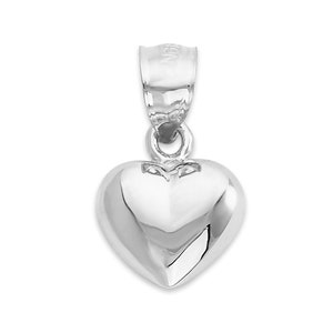Sterling Silver Heart Pendant: Romantic Gift, Room for Engraving