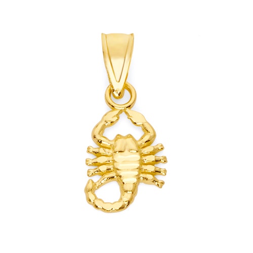 10k Gold Dainty Scorpion Necklace With 