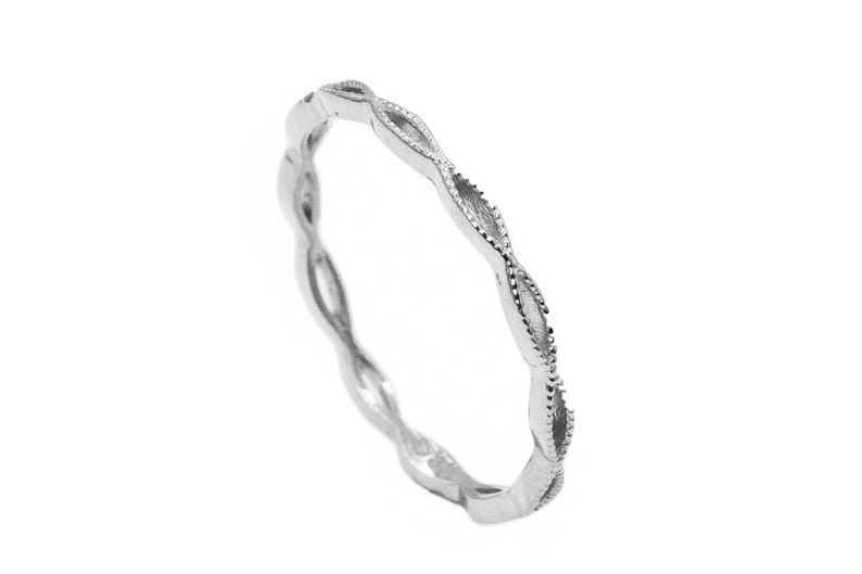 white gold midi ring