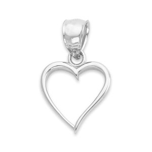 Sterling Silver Heart Pendant: Polished Finish, Romantic Gift
