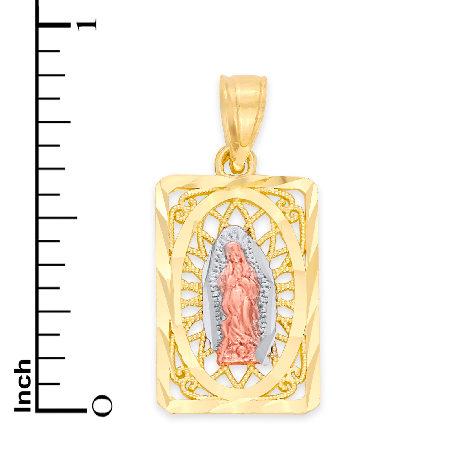 Real gold virgen de guadalupe necklace Clearance