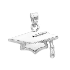925 Silver Graduation Cap Necklace: Handmade Jewelry Gift