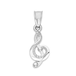 925 Sterling Silver Music Note Necklace, Music Necklace for Her Music Teacher Gift Treble Clef Jewelry, Gift for Musicians Treble Clef Gifts