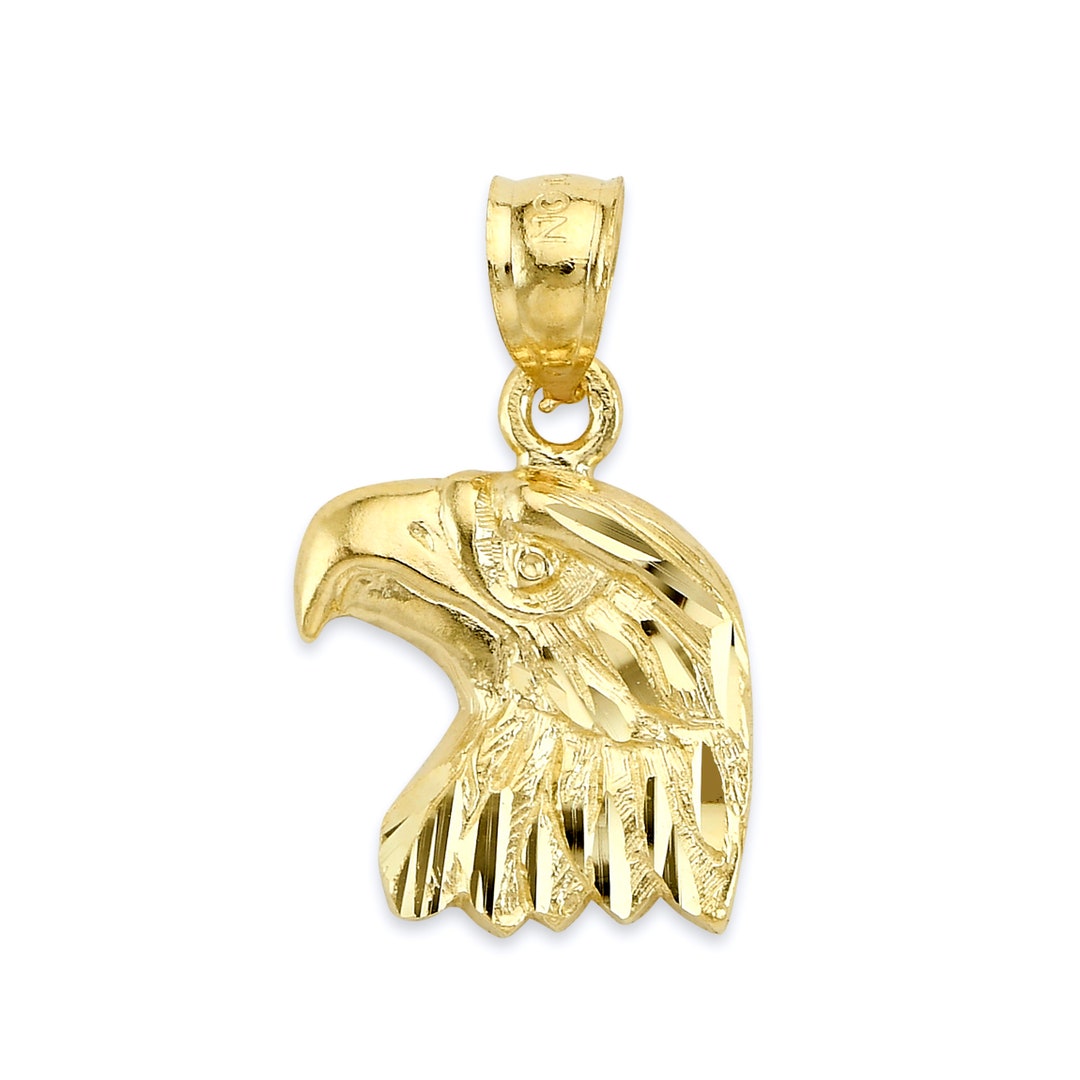 Solid Gold Eagle Pendant Available in 10k or 14k Animal Jewelry Symbol
