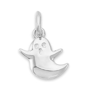 925 Sterling Silver Ghost Charm - Spooky Halloween Jewelry Gifts