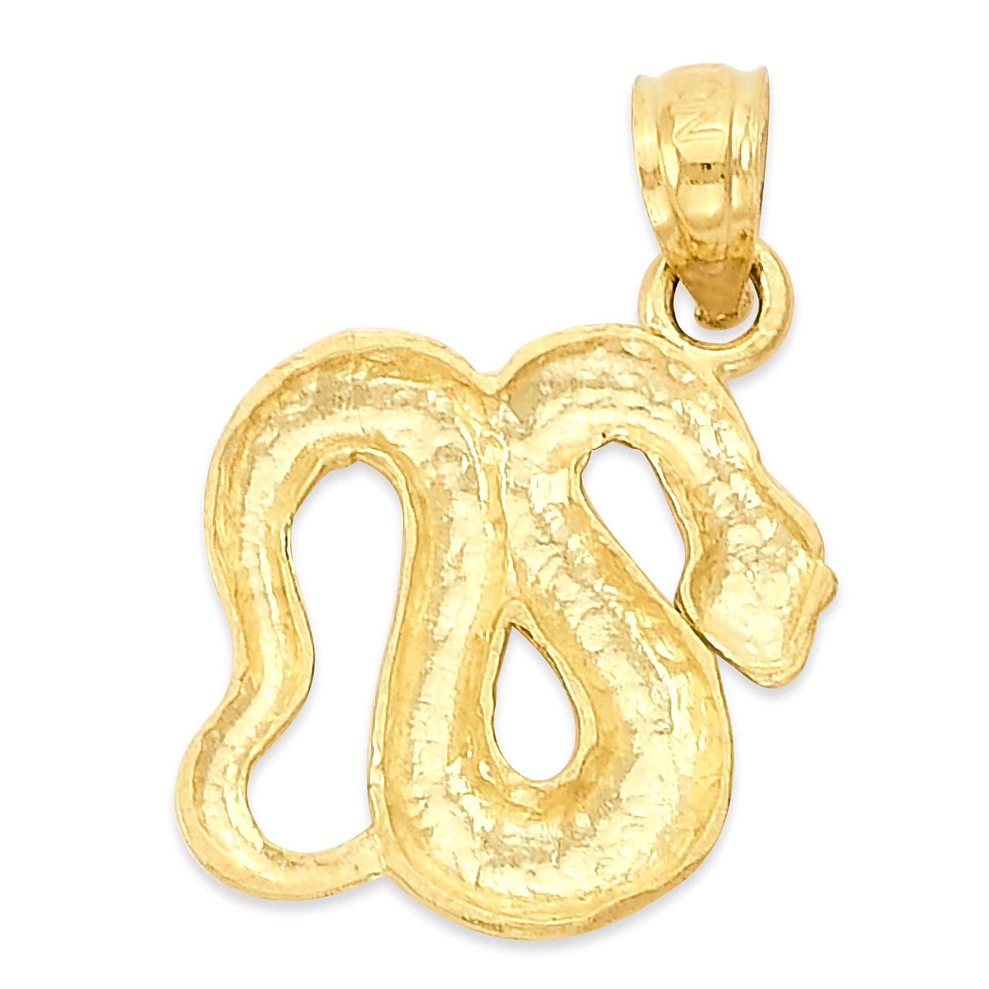 10k Real Solid Gold Snake Necklace, Animal Lover Gifts for