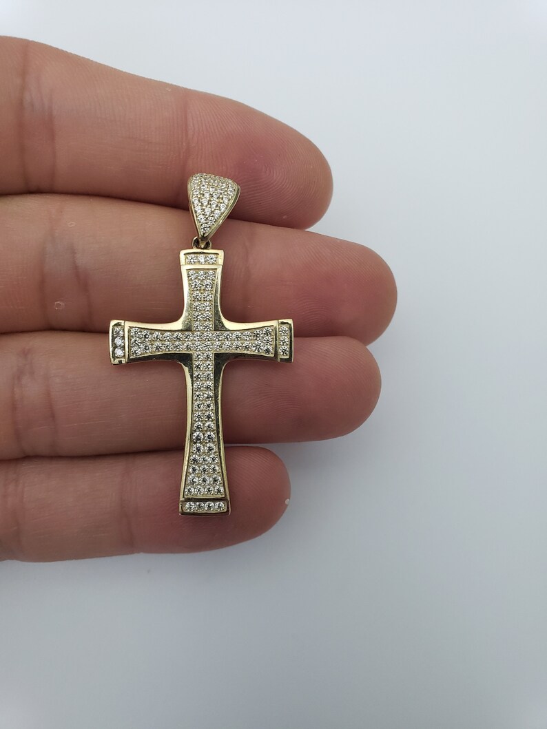 Large Cubic Zirconia Cross Necklace 2025