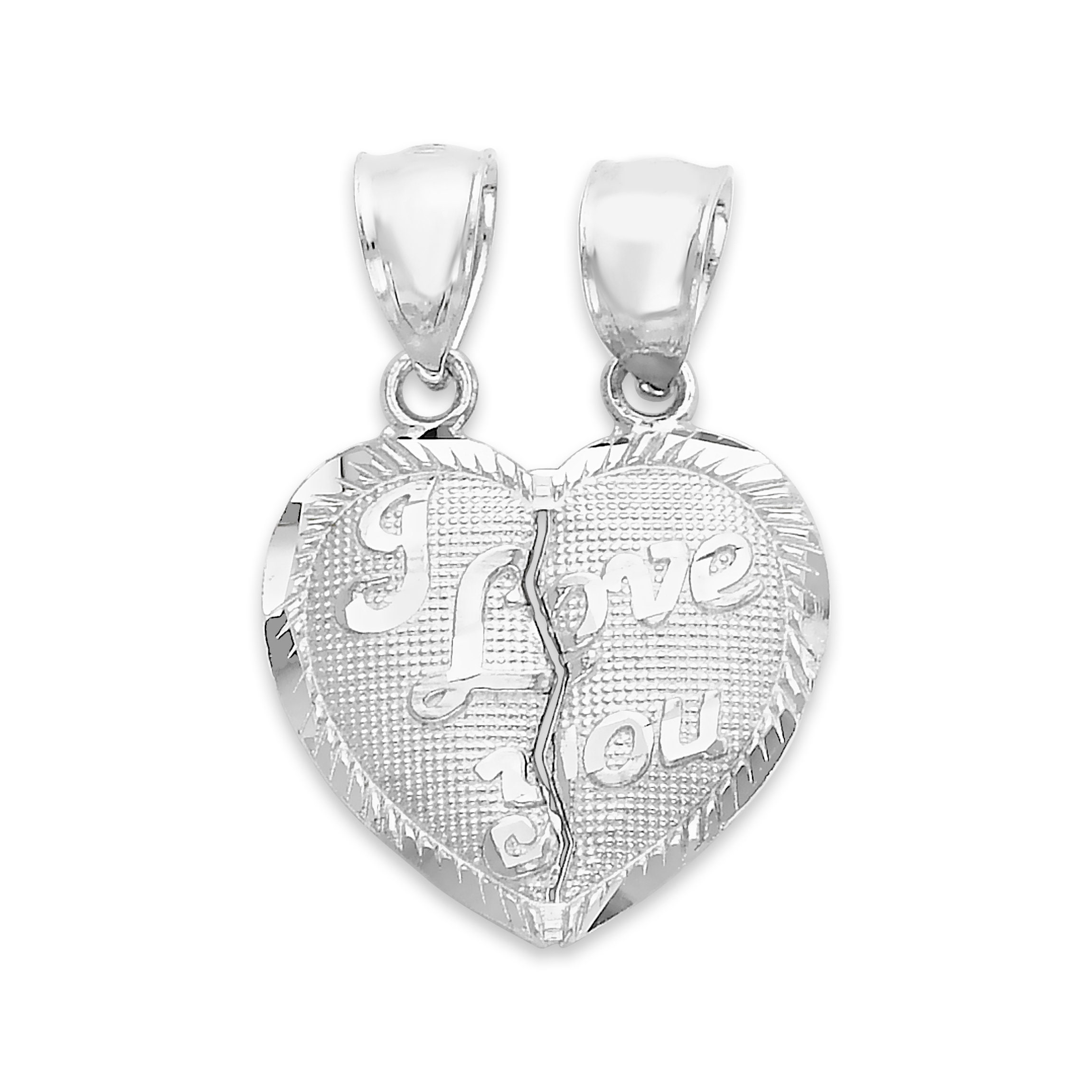 Personalized Broken Heart Pendant In 925 Sterling Silver – Custom Initial Necklace 8 thumbnail image