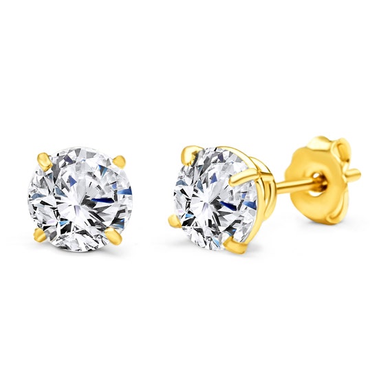 10k Gold Earrings for Men Dainty Yellow Gold Earring Studs Etsy